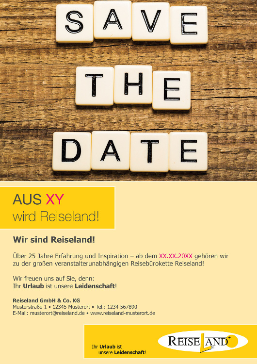 Neueroffnung Abteilung Vertriebsmarketing Plakat Neueroffnung Aus Xy Wurde Reiseland A1